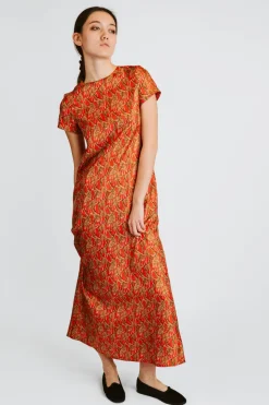 ABITO LUNGO SVEVA SETA GIRAFFE