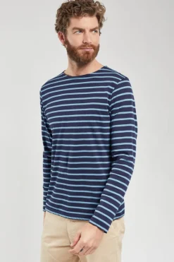 ARMOR LUX CAMICIA BRETONE LEGGERA RIGA BIANCA/BLU