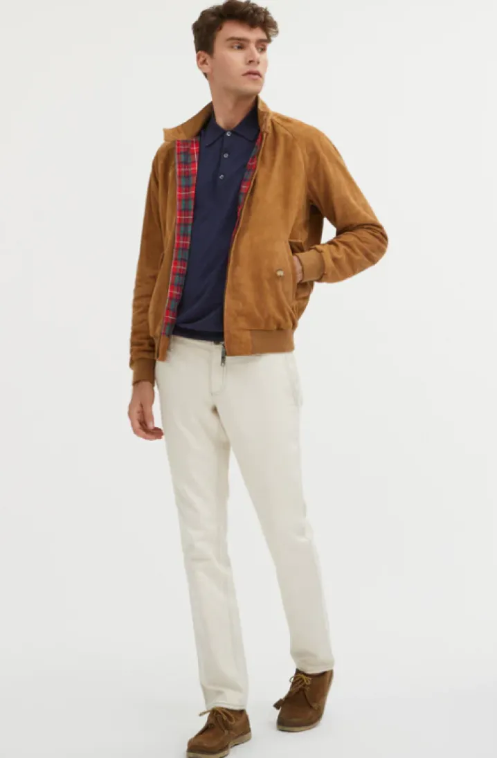 BARACUTA HARRINGTON SUEDE SUEDE CHOCOLATE
