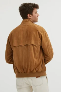 BARACUTA HARRINGTON SUEDE SUEDE CHOCOLATE