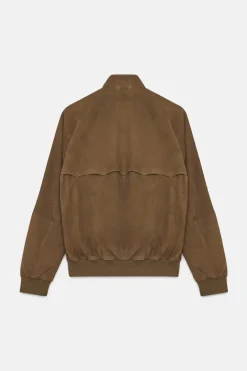 BARACUTA HARRINGTON SUEDE DARK OLIVE