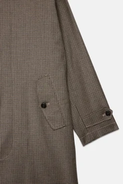 BARACUTA WOOL RAGLAN COAT PIED DE POULE