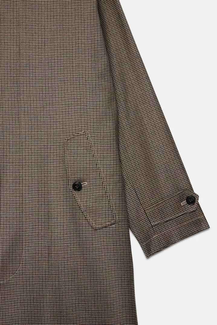 BARACUTA WOOL RAGLAN COAT PIED DE POULE