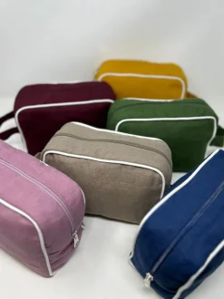 BEAUTY CASE IN LINO CON INIZIALE