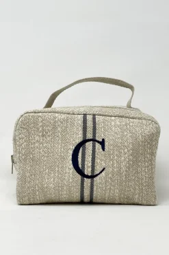 BEAUTY CASE INIZIALE RICAMATA