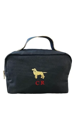 BEAUTY CASE RICAMATO CON IL TUO CANE E LE TUE INIZIALI DOG LOVERS