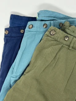 BERMUDA "ROMMEL" COTONE ECOLOGICO VERDE MILITARE