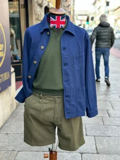 BERMUDA "ROMMEL" COTONE ECOLOGICO BLU