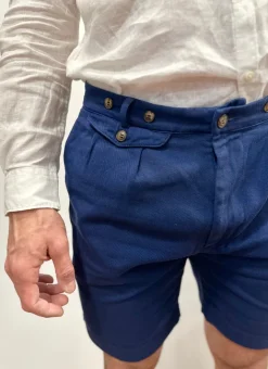 BERMUDA "ROMMEL" COTONE ECOLOGICO BLU