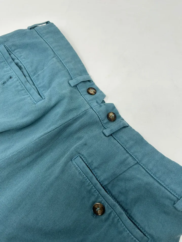 BERMUDA "ROMMEL" COTONE ECOLOGICO VERDE ACQUA