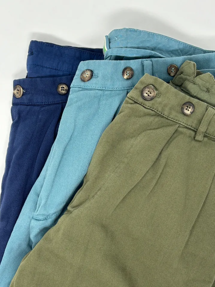 BERMUDA "ROMMEL" COTONE ECOLOGICO BLU