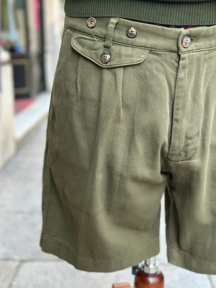BERMUDA "ROMMEL" COTONE ECOLOGICO VERDE ACQUA