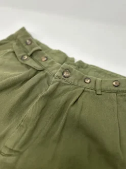 BERMUDA "ROMMEL" COTONE ECOLOGICO VERDE MILITARE