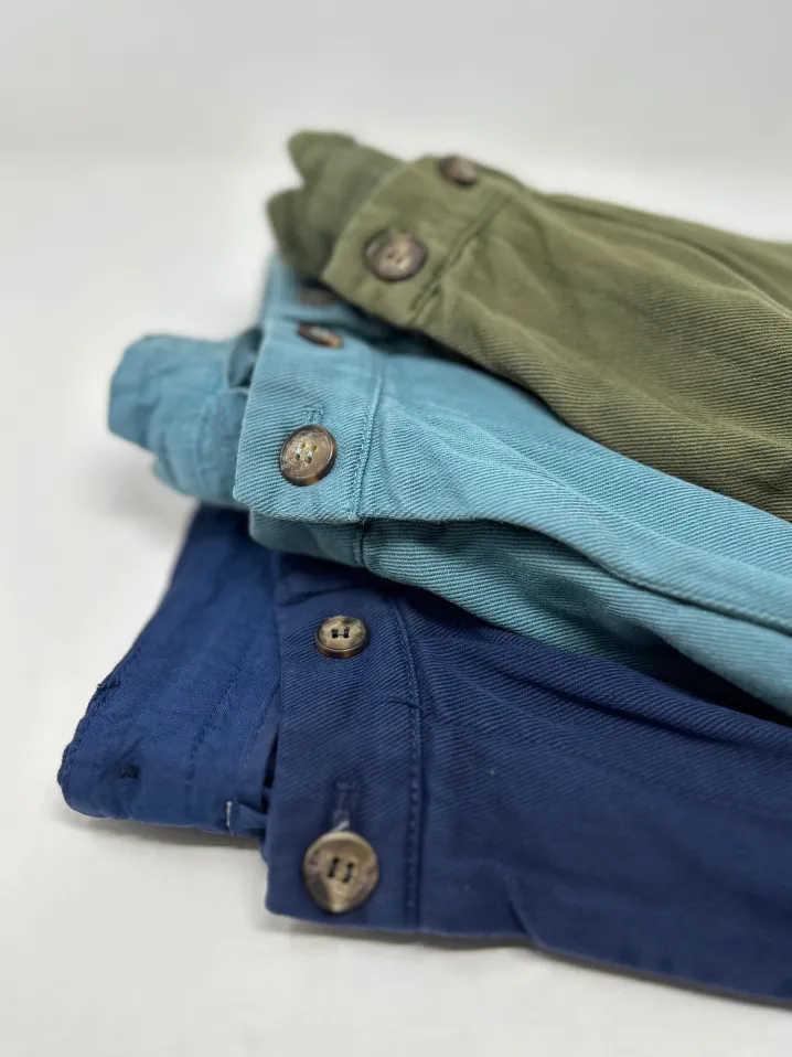 BERMUDA "ROMMEL" COTONE ECOLOGICO BLU