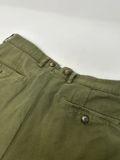 BERMUDA "ROMMEL" COTONE ECOLOGICO VERDE MILITARE