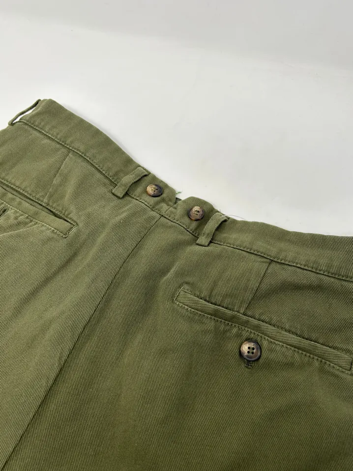 BERMUDA "ROMMEL" COTONE ECOLOGICO VERDE MILITARE