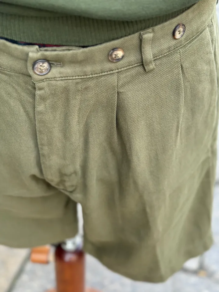 BERMUDA "ROMMEL" COTONE ECOLOGICO BLU