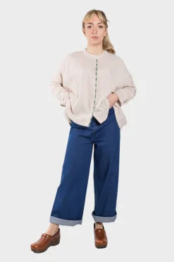 BLUSA FORMENTERA GARZA DI COTONE ECRU'