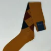 BRESCIANI CALZE LANA FANTASIA ROMBI GIALLO/VERDE/ARANCIO