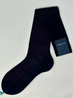 BRESCIANI CALZE MICRO DISEGNO ROSSO