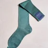 BRESCIANI CALZE MICRO POIS VERDINO ECRU'