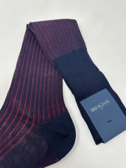 BRESCIANI CALZE VANISE' BLU/ROSSO