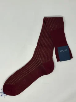 BRESCIANI CALZE VANISE' BORDEAUX/BEIGE