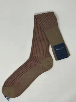 BRESCIANI CALZE VANISE' COSTE BEIGE/ROSSO
