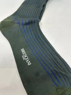 BRESCIANI CALZE VANISE' COSTE VERDE/AZZURRO