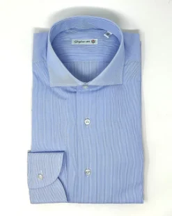 CAMICIA 1000 RIGHE AZZURRA/BIANCA