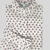CAMICIA ALEX (OVERSIZE) COREANA CON ROUCHES FIORE ROSA IN GARZA DI COT