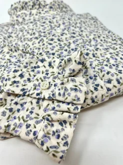 CAMICIA ALEX (OVERSIZE) COREANA CON ROUCHES FIORE LILLA IN GARZA DI CO