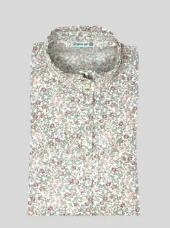 CAMICIA ALEX (OVERSIZE) FANTASIA FIORELLINO ROSA/VERDE