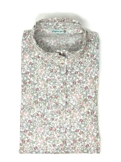 CAMICIA ALEX (OVERSIZE) FANTASIA FIORELLINO ROSA/VERDE