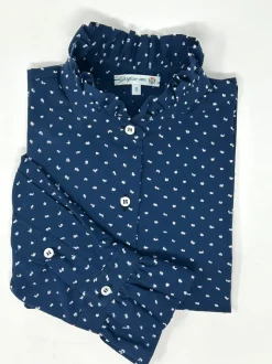 CAMICIA ALEX (OVERSIZE) PLUMETIS BLU