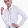 CAMICIA AURORA COLLO ROTONDO E ABBOTTONATURA SERPENTINA