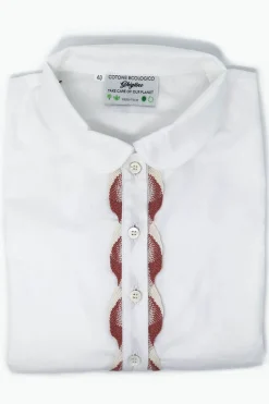 CAMICIA AURORA COLLO ROTONDO E ABBOTTONATURA SERPENTINA