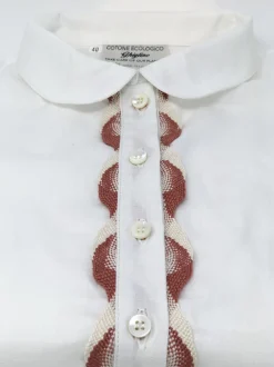 CAMICIA AURORA COLLO ROTONDO E ABBOTTONATURA SERPENTINA