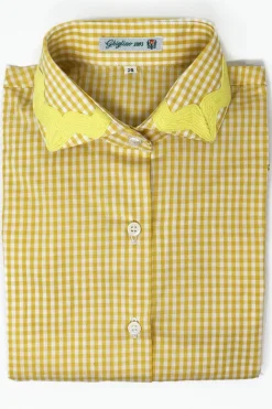 CAMICIA CHLOE VICHY SERPENTINA GIALLA