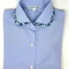 CAMICIA ERIKA AZZURRA POPELINE rouches LIBERTY FABRICS