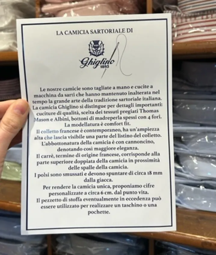 CAMICIA FIL A FIL BASTONCINO AZZURRO