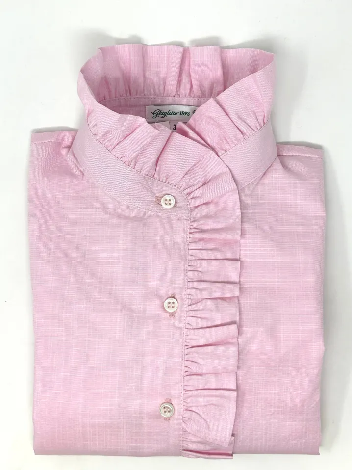 CAMICIA LULU FIL A FIL ROSA