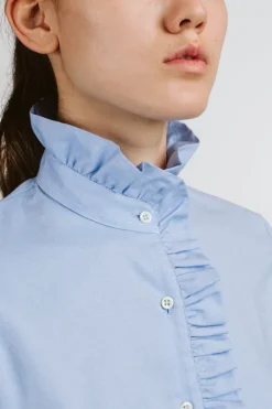 CAMICIA LULU OXFORD CELESTE