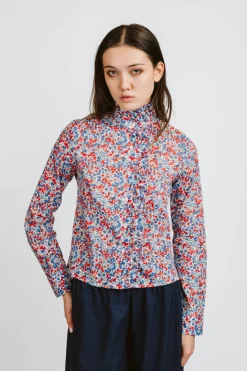 CAMICIA LULU ROUCHES MADE WITH LIBERTY FABRICS
