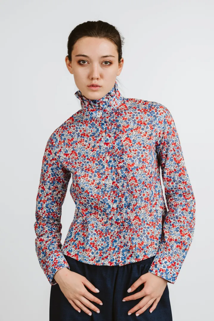 CAMICIA LULU ROUCHES MADE WITH LIBERTY FABRICS
