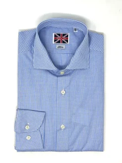 CAMICIA QUADRETTO AZZURRO