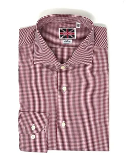 CAMICIA QUADRETTO BORDEAUX
