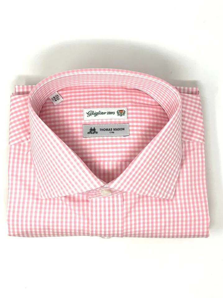 CAMICIA QUADRETTO ROSA