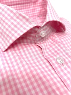 CAMICIA "KENNEDY" QUADRETTO VICHY ROSA