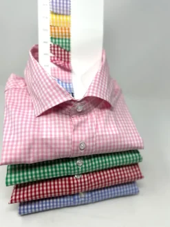 CAMICIA "KENNEDY" QUADRETTO VICHY ROSSO